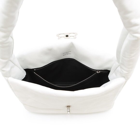 BALENCIAGA White Leather Shoulder Bag - Picture 5 of 10
